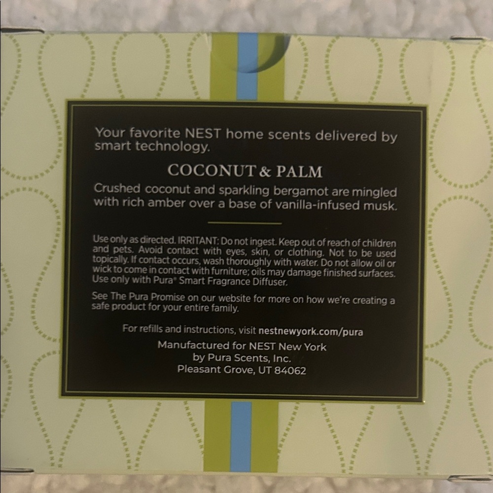 NEST Fragrances Coconut & Palm Diffuser Refills - Green and Black - Picture 2 of 2